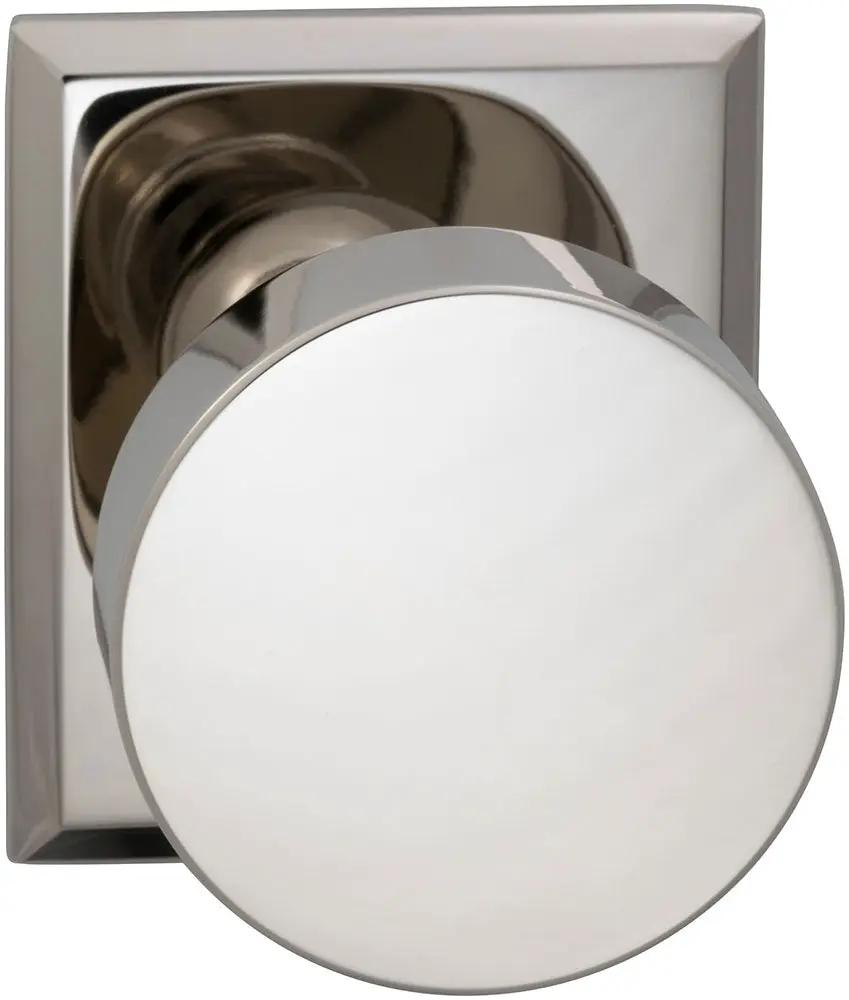 Omnia Prodigy Interior Modern Knob Latchset with Rectangular Rose by Omnia