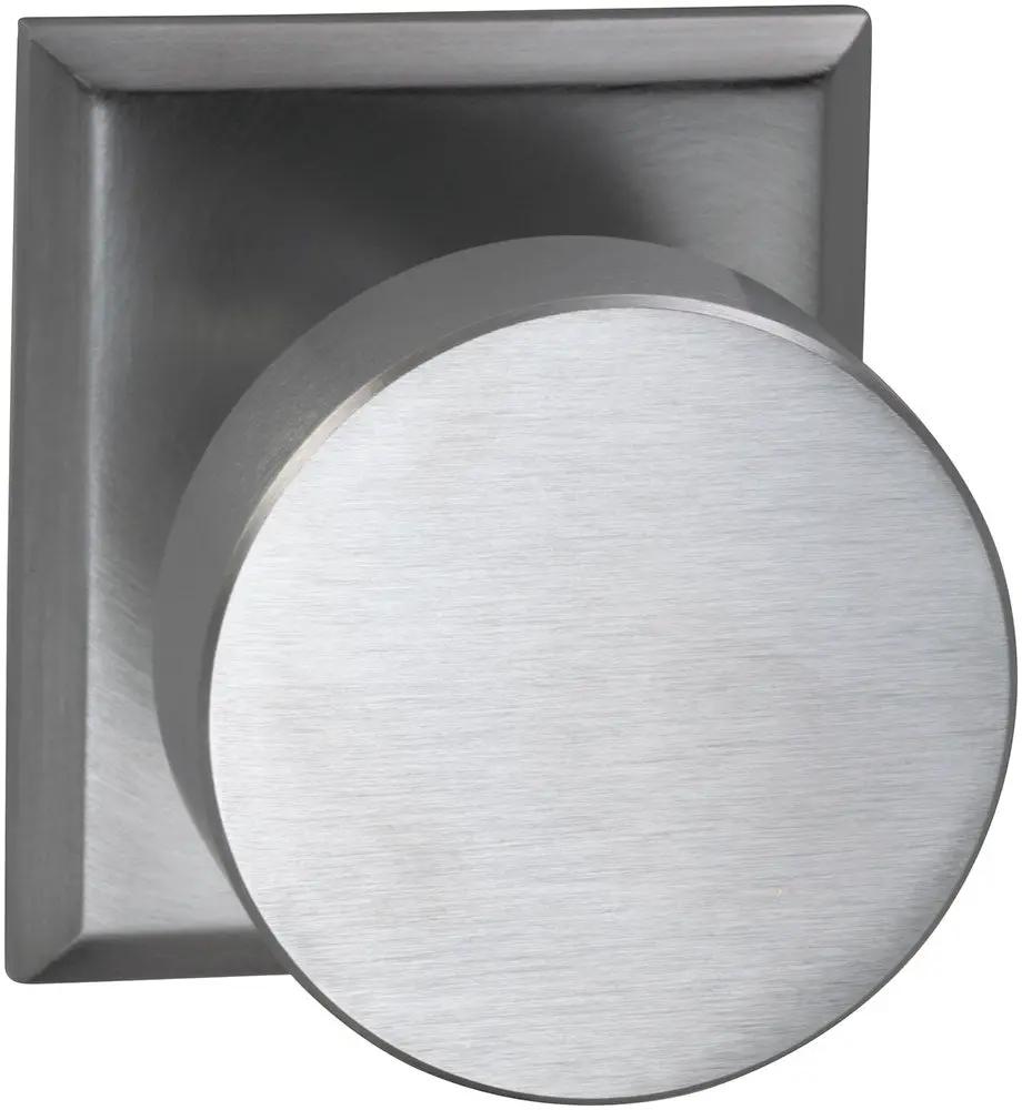 Omnia Prodigy Interior Modern Knob Latchset with Rectangular Rose by Omnia