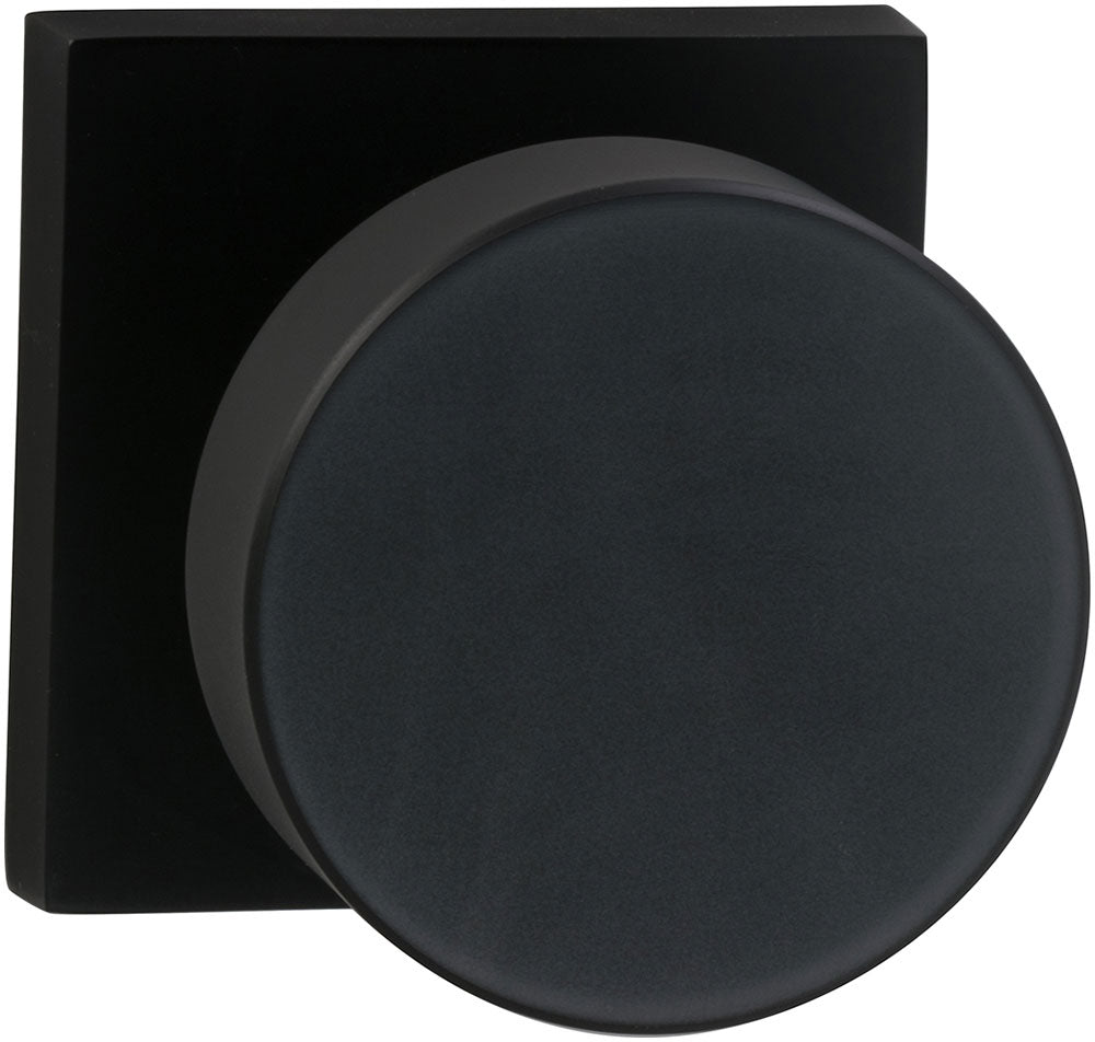 Omnia Prodigy Interior Modern Knob Latchset with Square Rose by Omnia