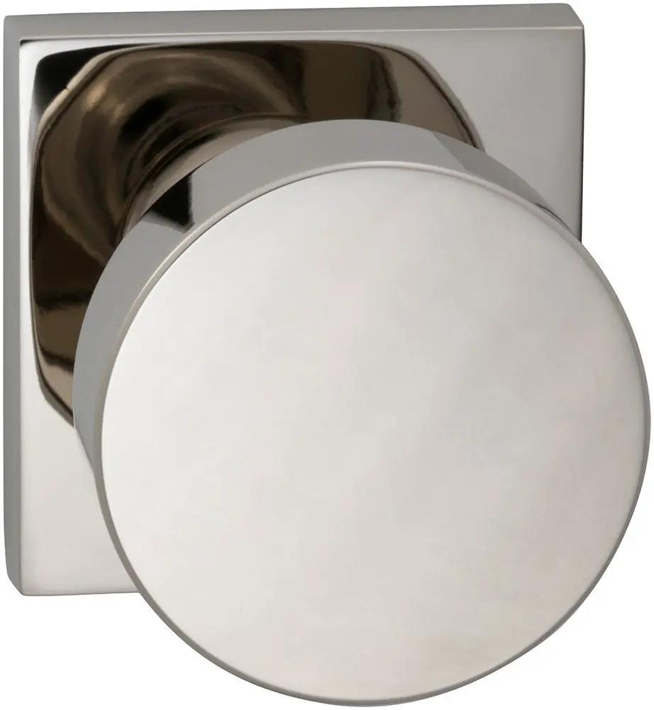 Omnia Prodigy Interior Modern Knob Latchset with Square Rose by Omnia