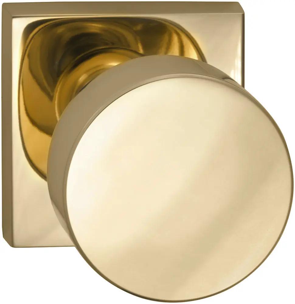 Omnia Prodigy Interior Modern Knob Latchset with Square Rose by Omnia