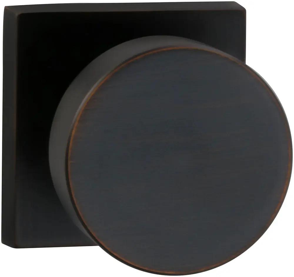 Omnia Prodigy Interior Modern Knob Latchset with Square Rose by Omnia