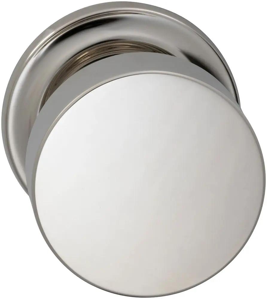 Omnia Prodigy Interior Modern Knob Latchset with Traditional Round Rose by Omnia