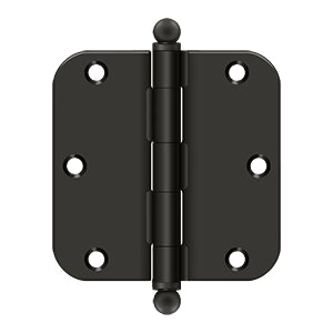 Deltana 3-1/2" x 3-1/2" x 5/8" Radius Hinge, with Ball Tips