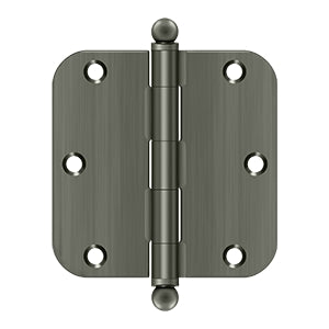 Deltana 3-1/2" x 3-1/2" x 5/8" Radius Hinge, with Ball Tips