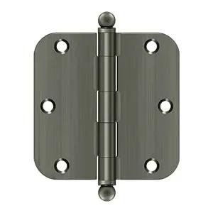 Deltana 3-1/2" x 3-1/2" x 5/8" Radius Hinge, with Ball Tips by Deltana