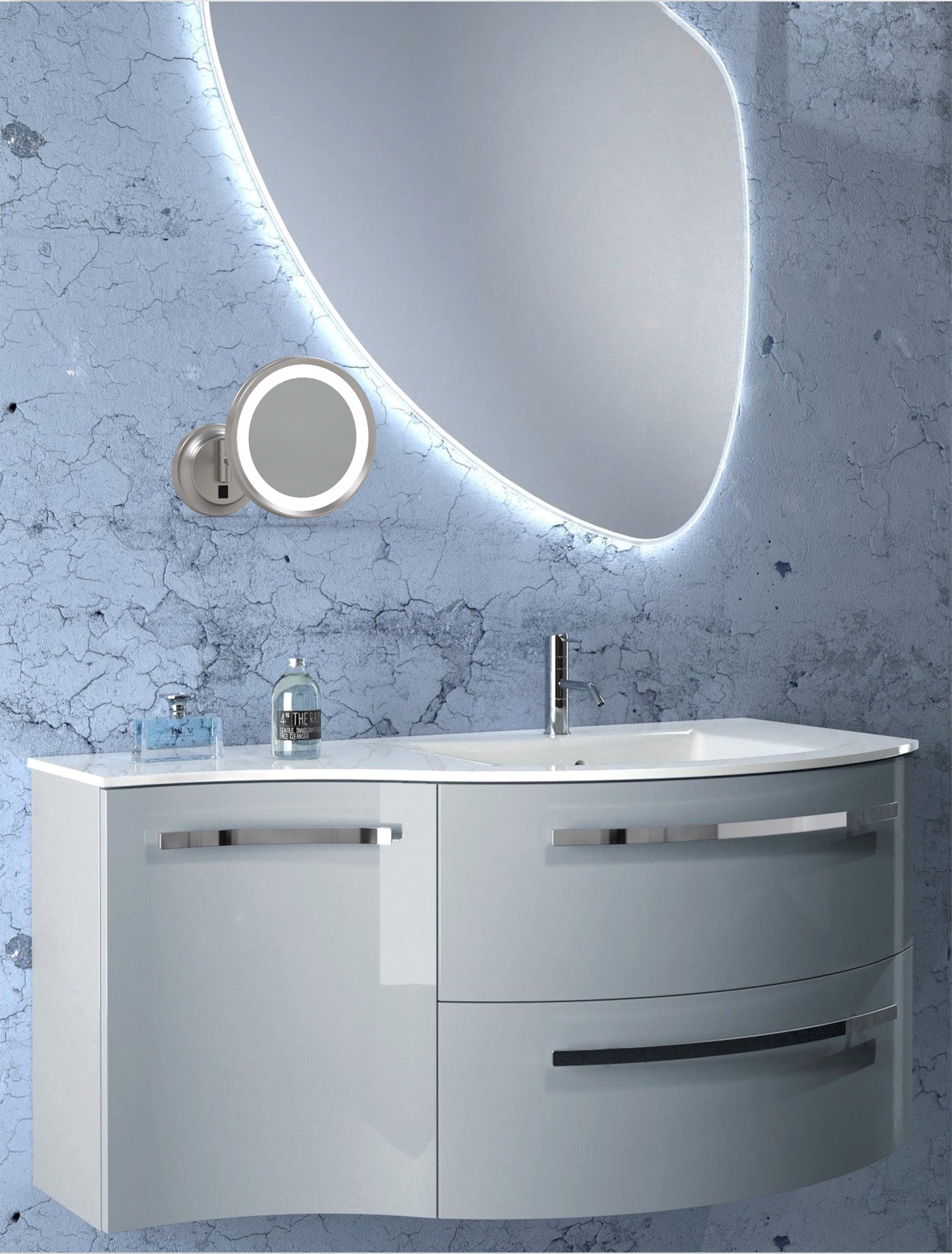 brushed nickel makeup mirror