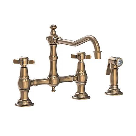 Newport Brass Fairfield Kitchen Bridge Faucet with Side Spray by Newport Brass