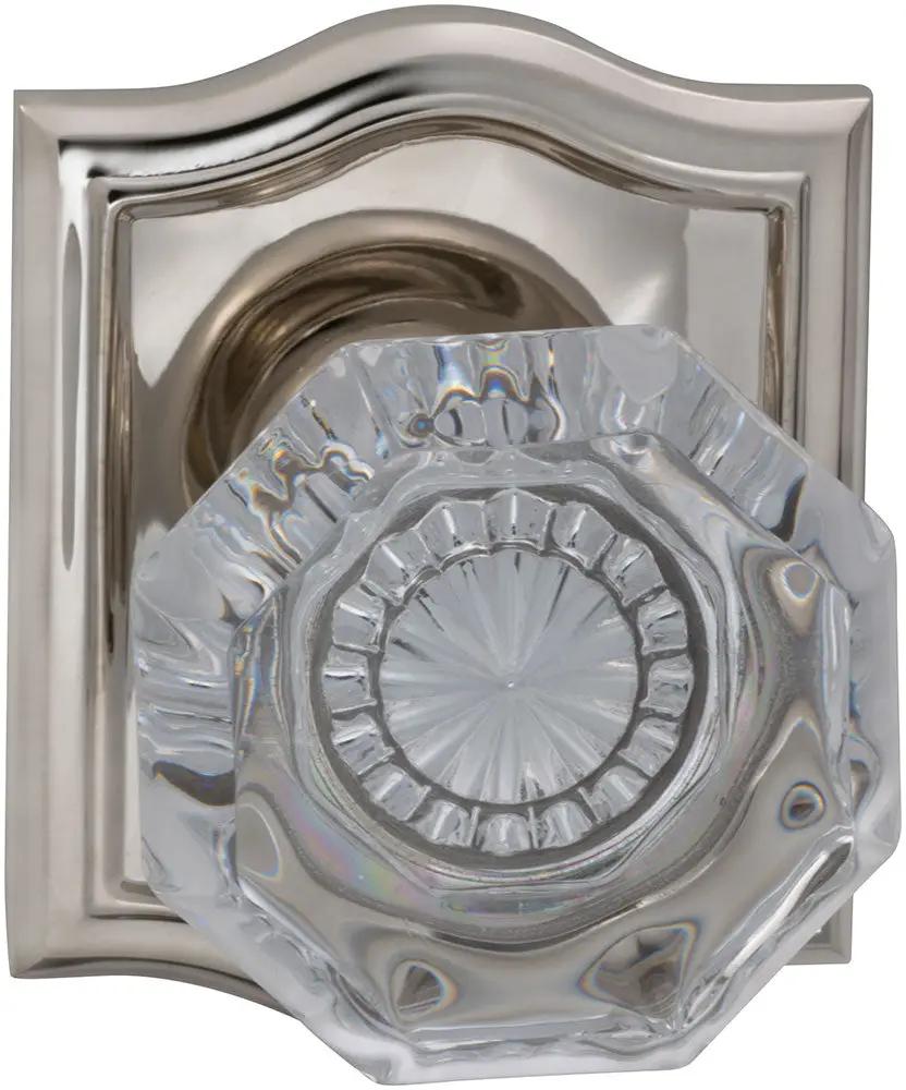 Omnia Prodigy Interior Traditional Knob Latchset with Arched Rose by Omnia