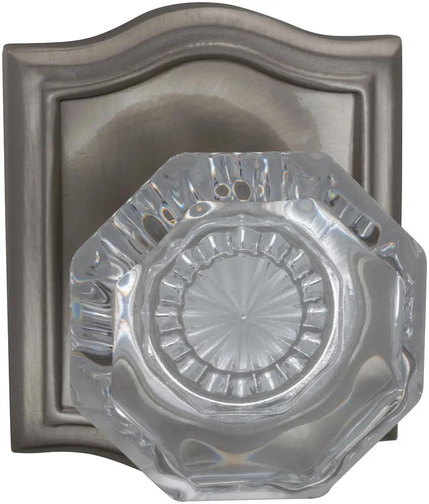 Omnia Prodigy Interior Traditional Knob Latchset with Arched Rose by Omnia