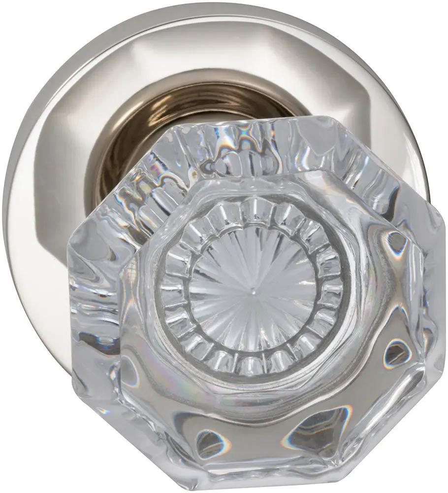 Omnia Prodigy Interior Traditional Knob Latchset with Modern Round Rose by Omnia