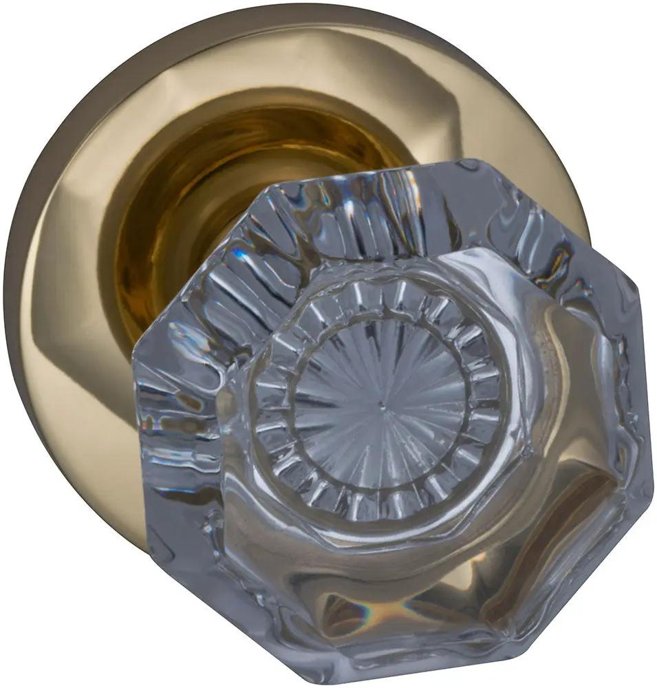 Omnia Prodigy Interior Traditional Knob Latchset with Modern Round Rose by Omnia