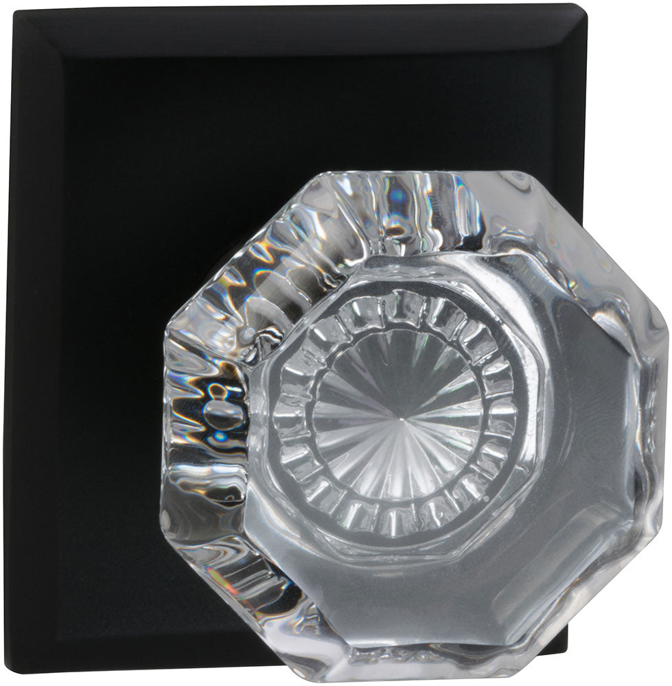 Omnia Prodigy Interior Traditional Knob Latchset with Rectangular Rose