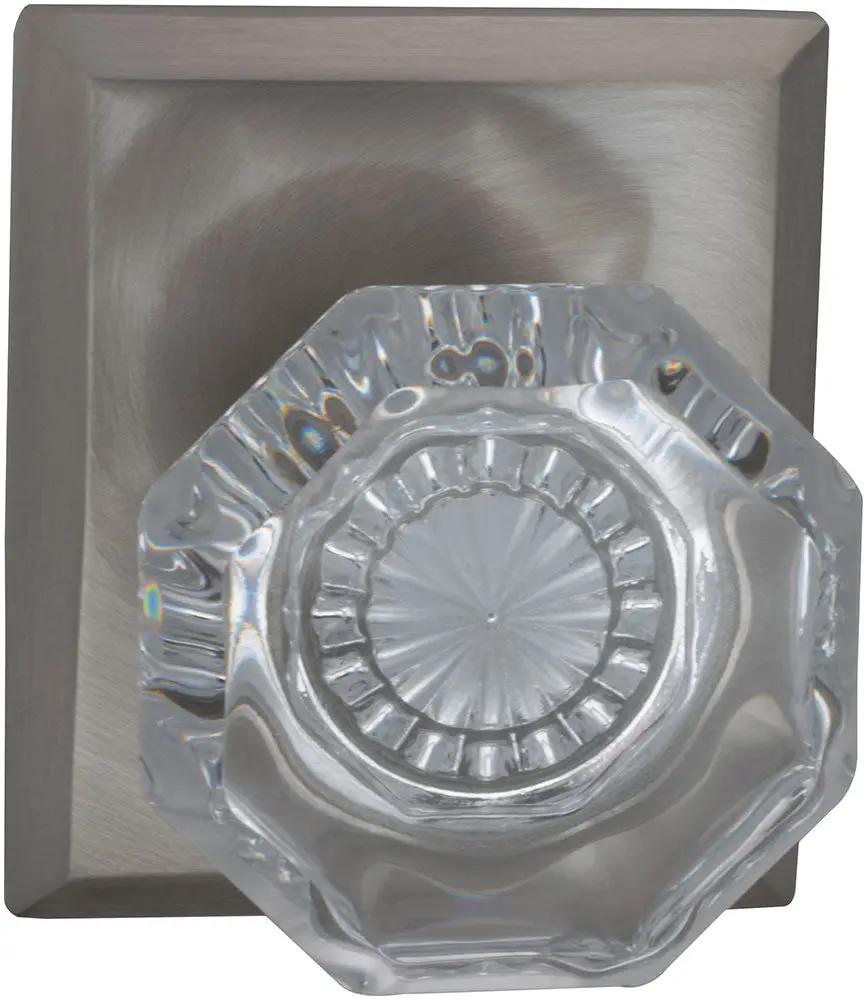 Omnia Prodigy Interior Traditional Knob Latchset with Rectangular Rose by Omnia