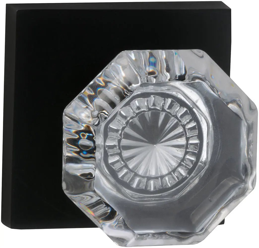 Omnia Prodigy Interior Traditional Knob Latchset with Square Rose by Omnia