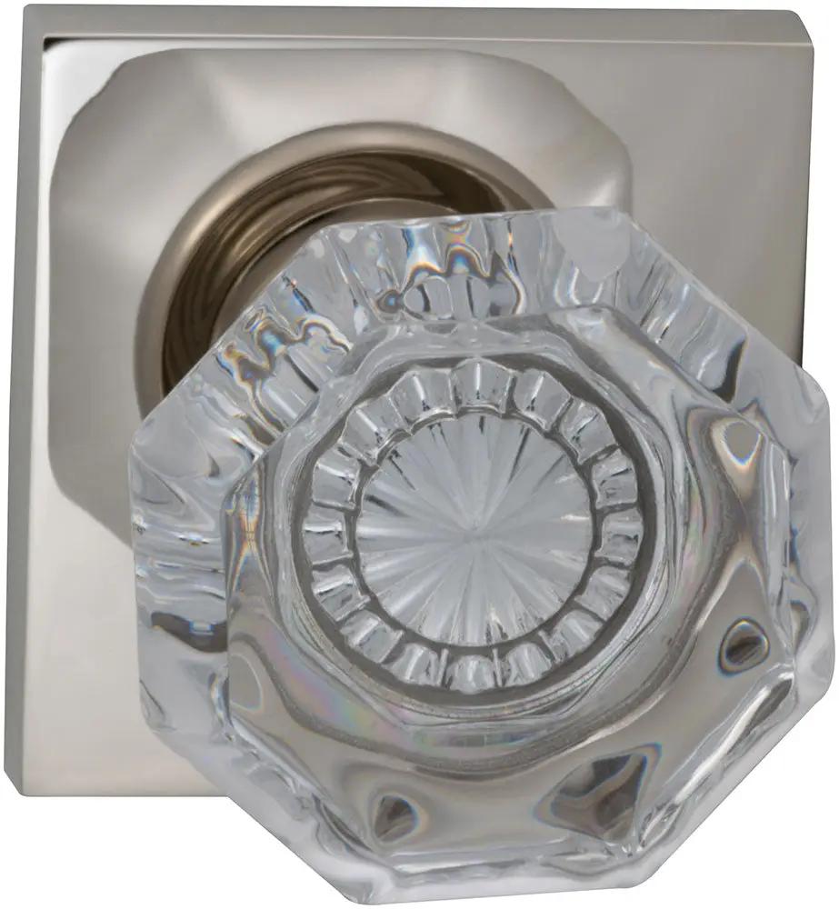 Omnia Prodigy Interior Traditional Knob Latchset with Square Rose by Omnia