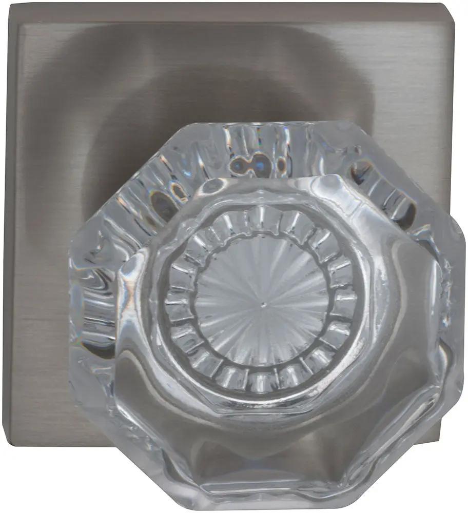 Omnia Prodigy Interior Traditional Knob Latchset with Square Rose by Omnia