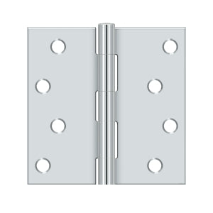 polished chrome hinge