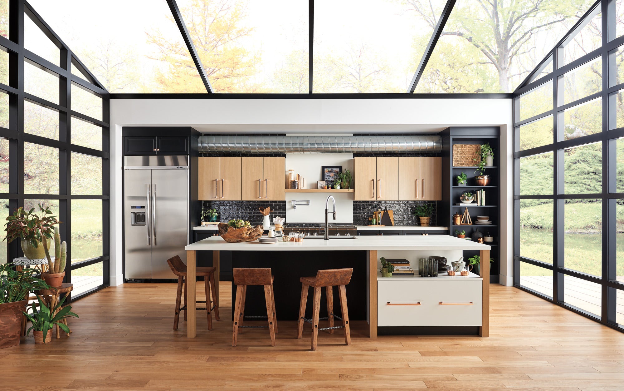 chrome kitchen faucet