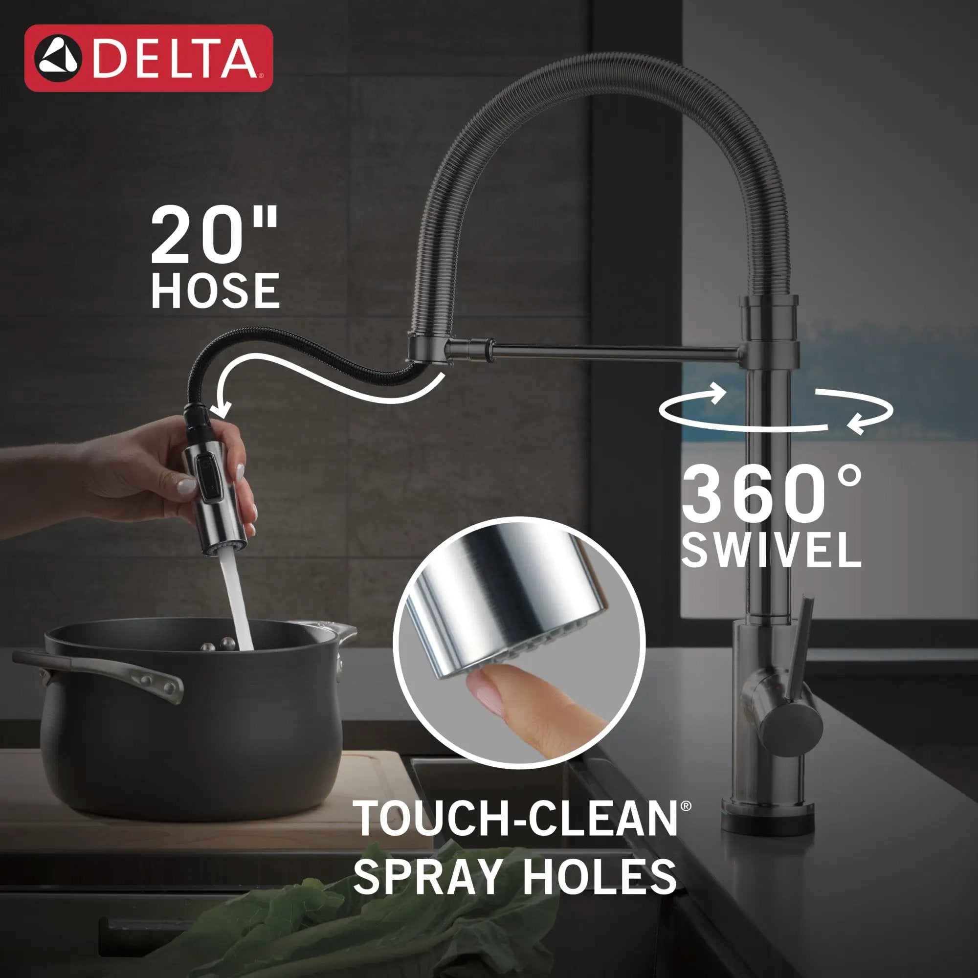 arctic stainless kitchen faucet