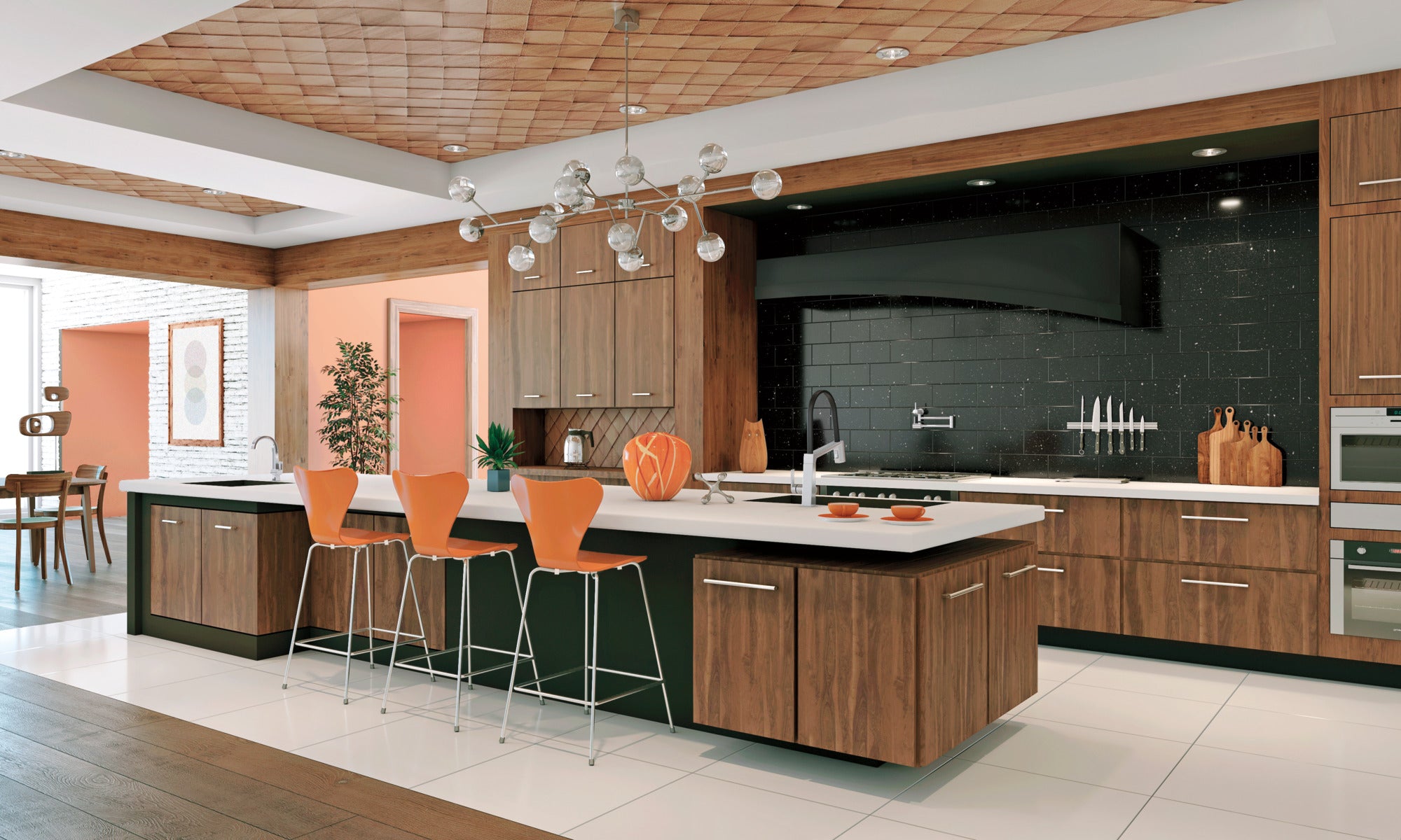 chrome kitchen faucet