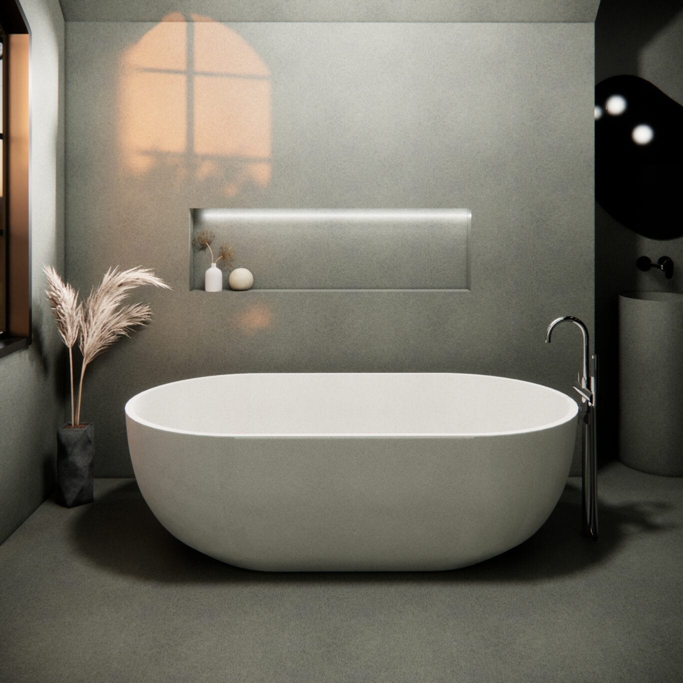 Balux Amari 59 Concrete Freestanding Bathtub
