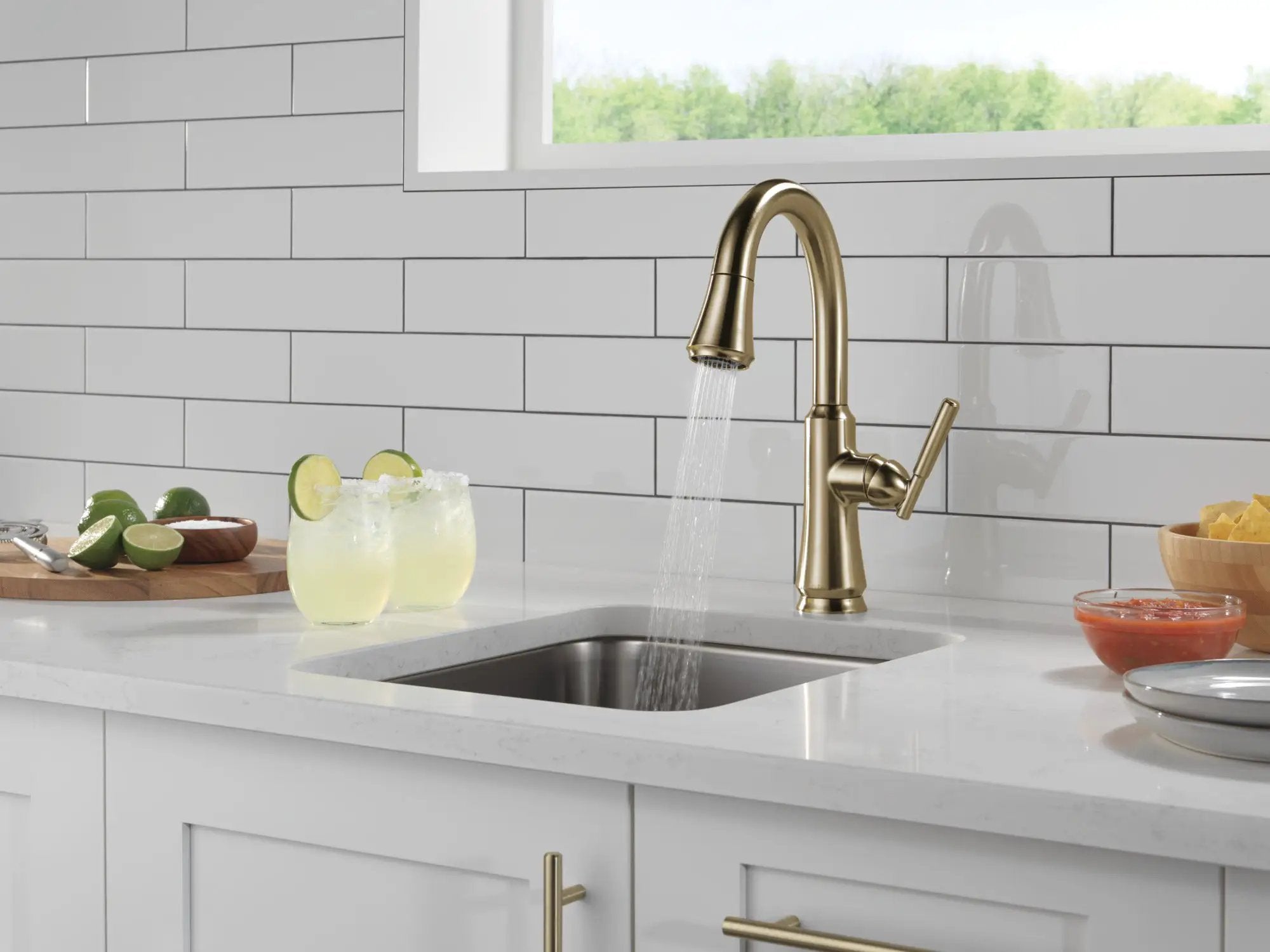 champagne bronze kitchen faucet
