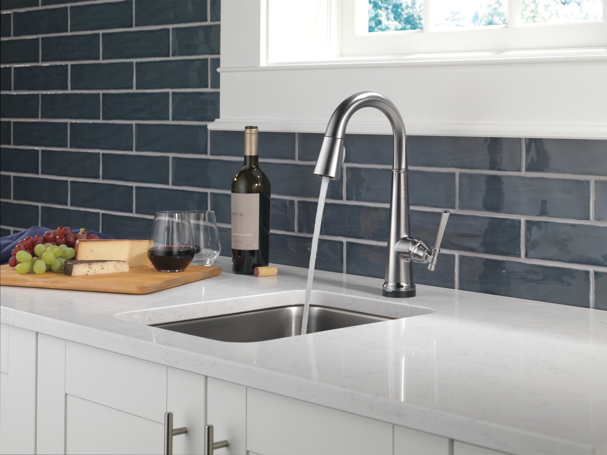 lumicoat arctic stainless kitchen faucet