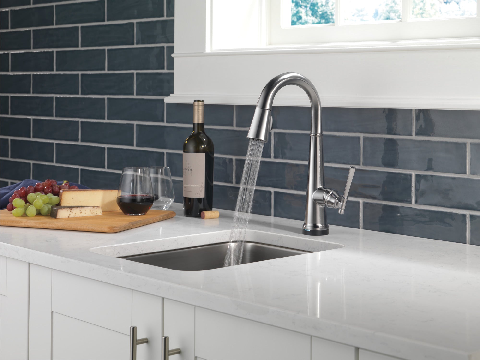 lumicoat arctic stainless kitchen faucet