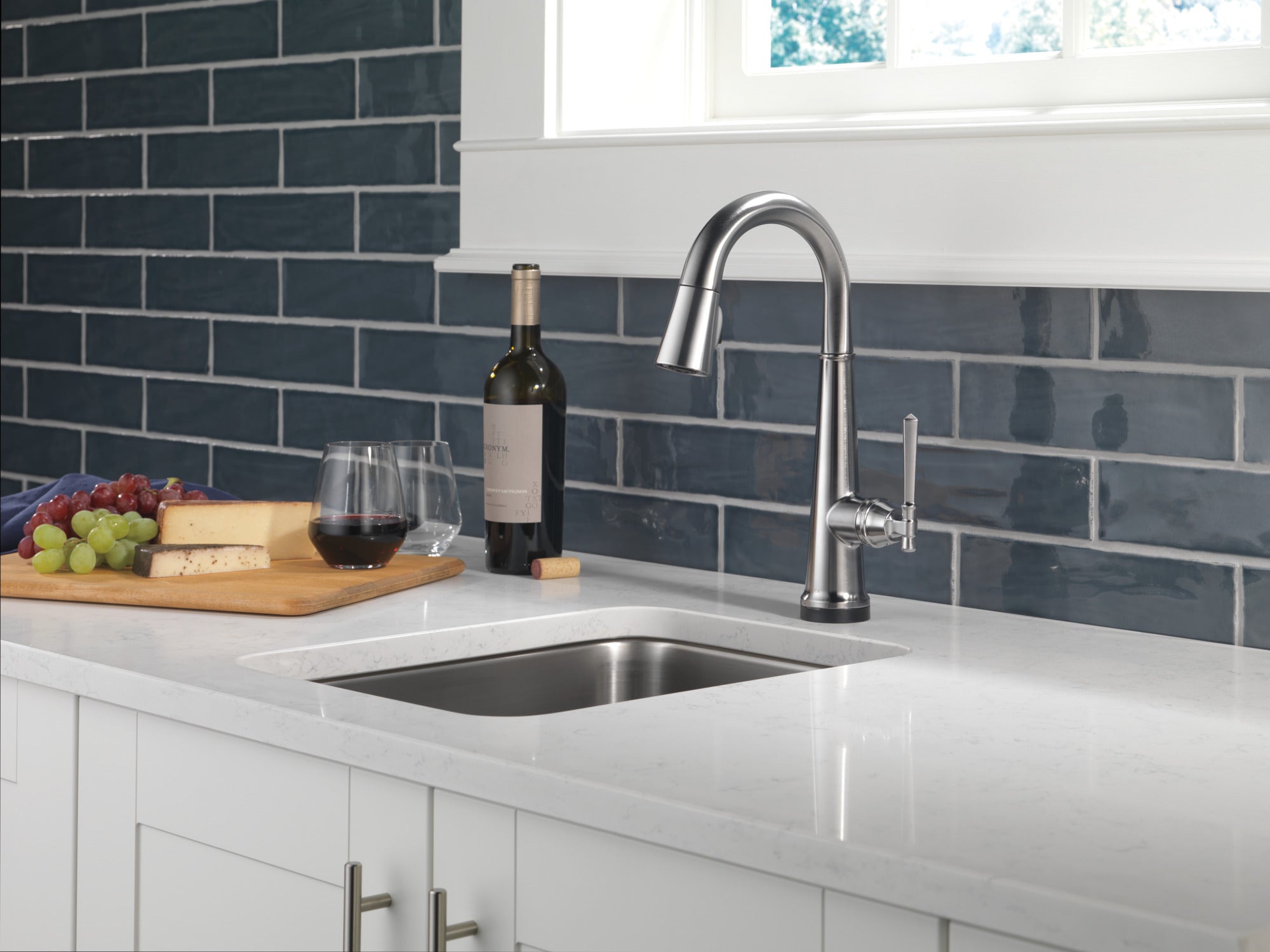 lumicoat arctic stainless kitchen faucet