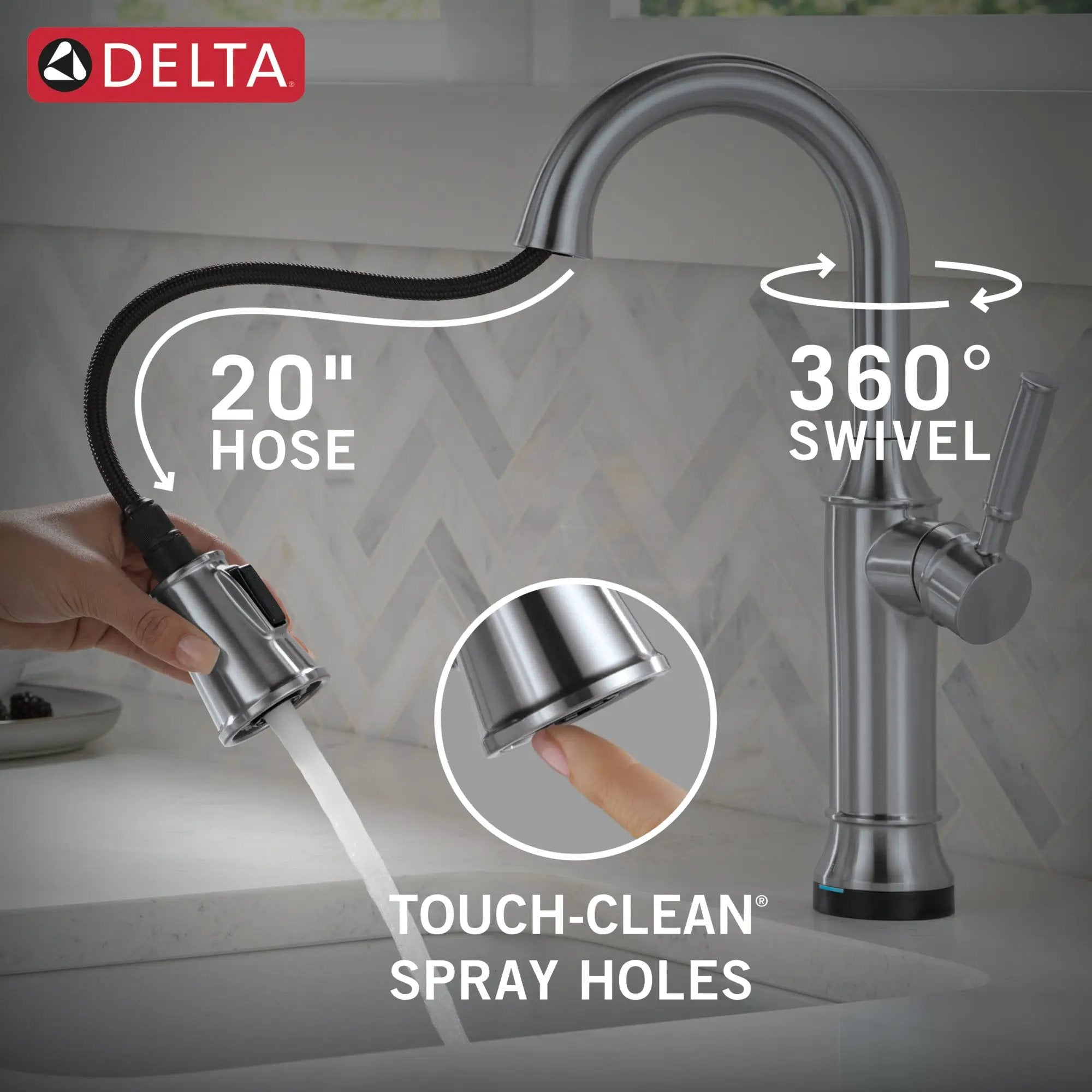 lumicoat arctic stainless kitchen faucet
