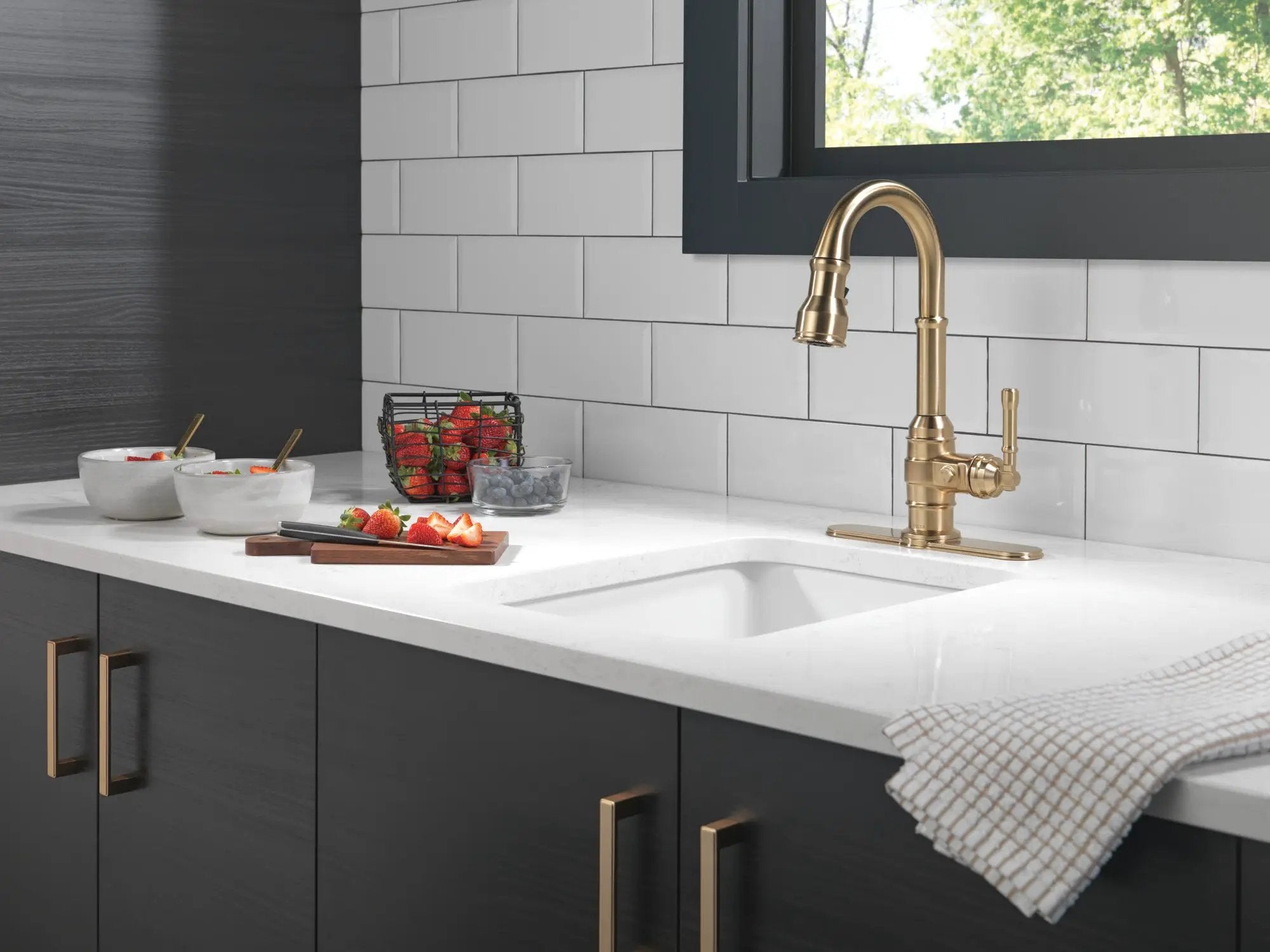 champagne bronze kitchen faucet