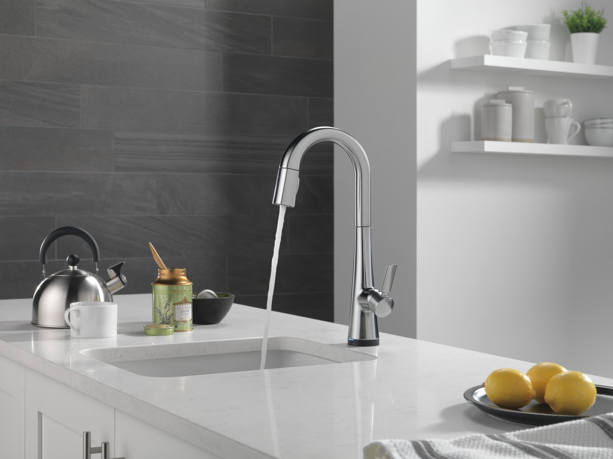 lumicoat arctic stainless kitchen faucet