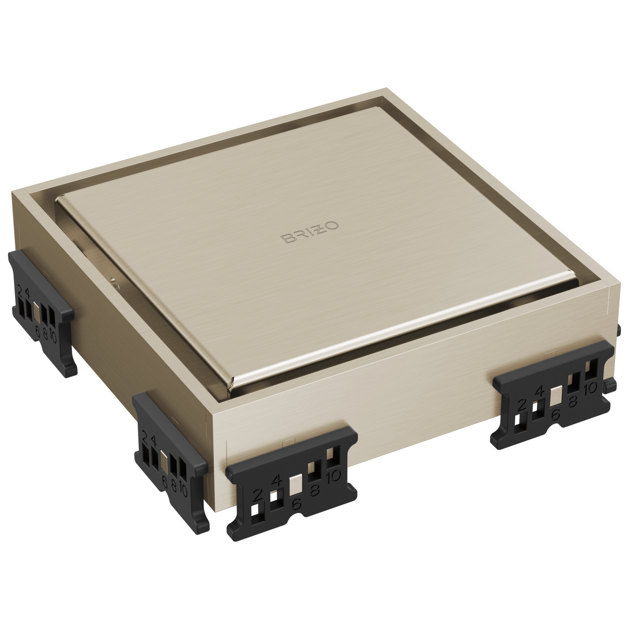 Brizo 4" Reversible Square Point Shower Drain