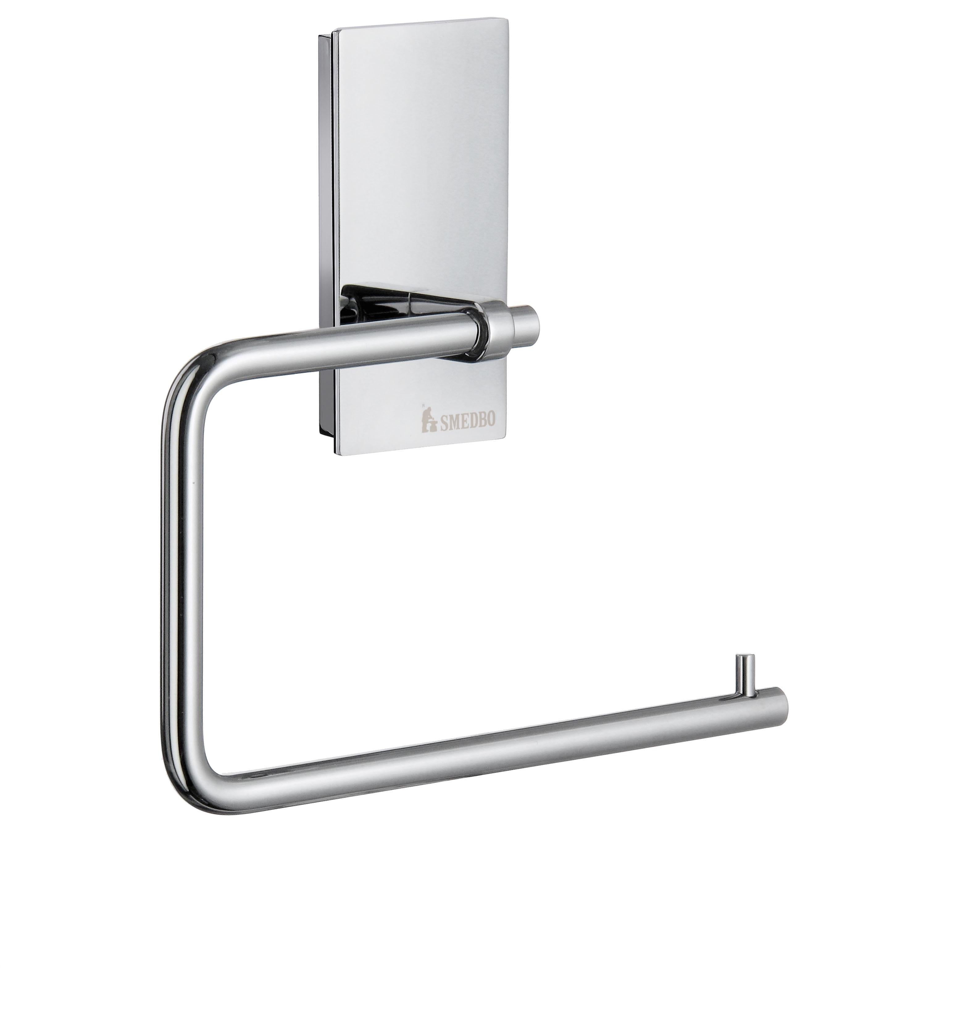 polished chrome toilet roll holder