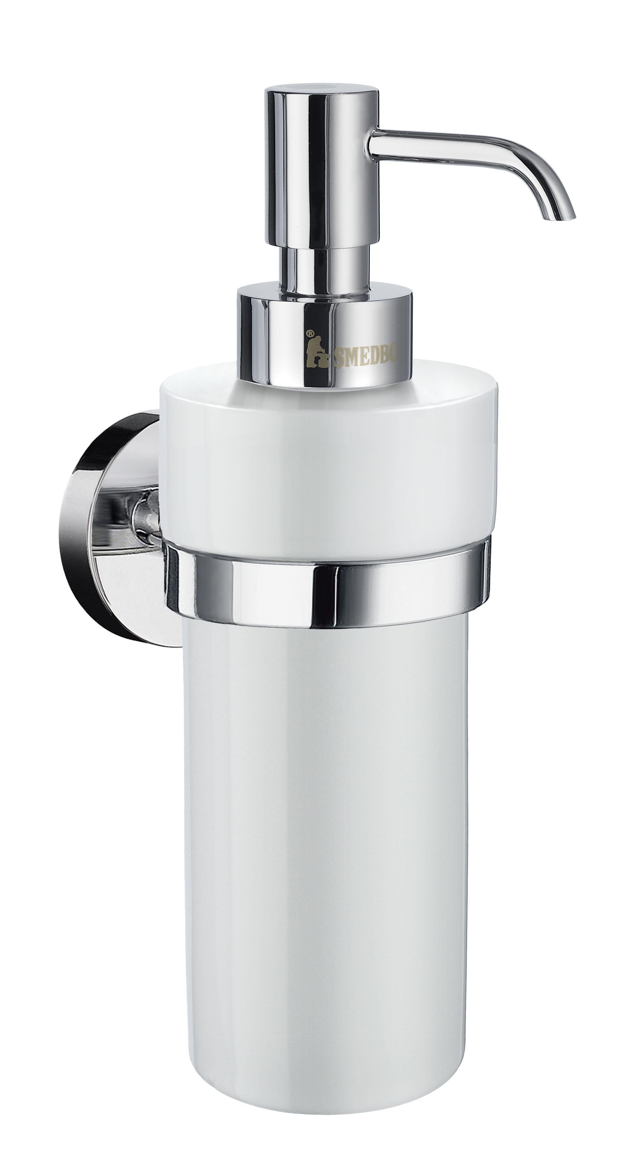 polished chrome soap dispenser