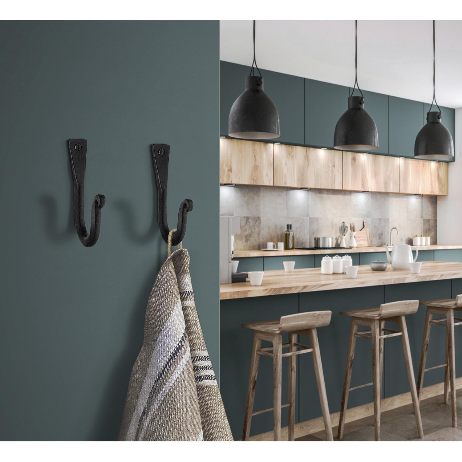 black wrought iron single hook