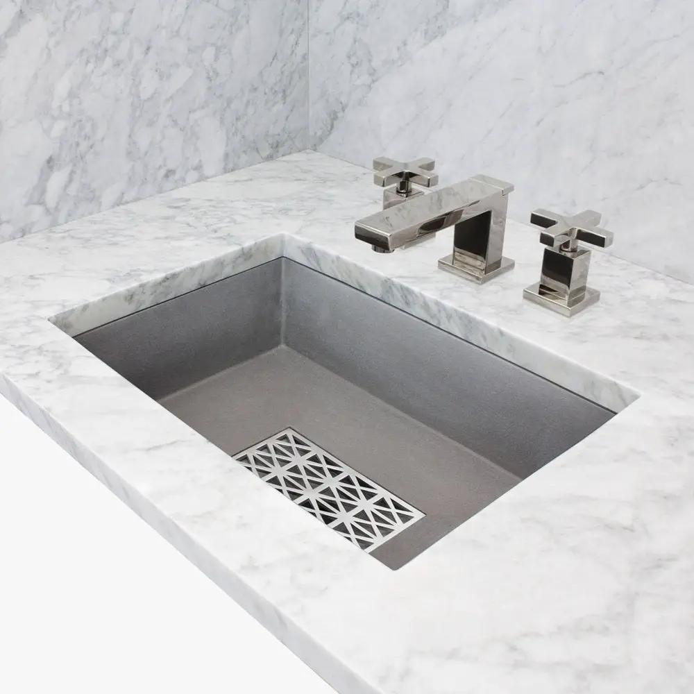 gray concrete sink