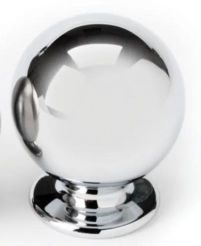 polished chrome knob