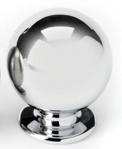 polished chrome knob