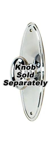 polished chrome oval escutheon