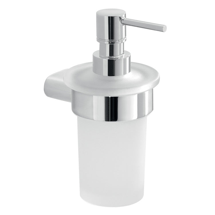 polished chrome soap dispenser
