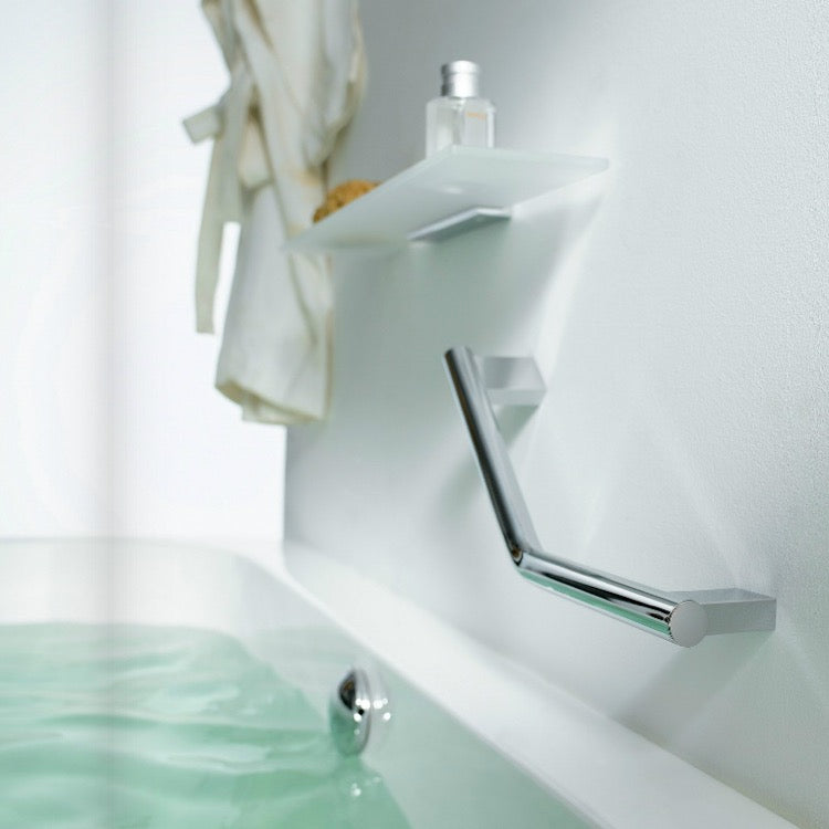 polished chrome grab bar
