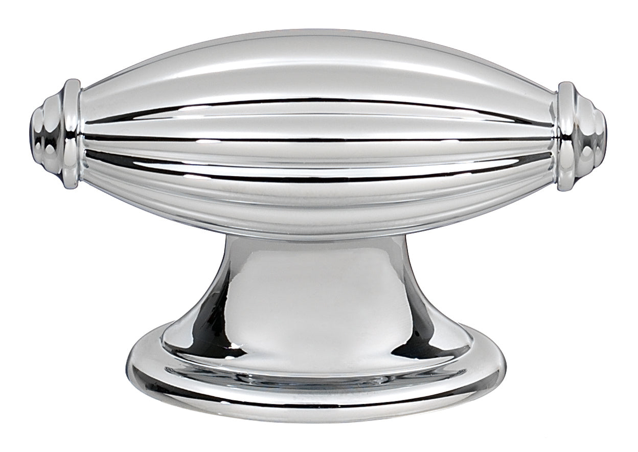 polished chrome knob