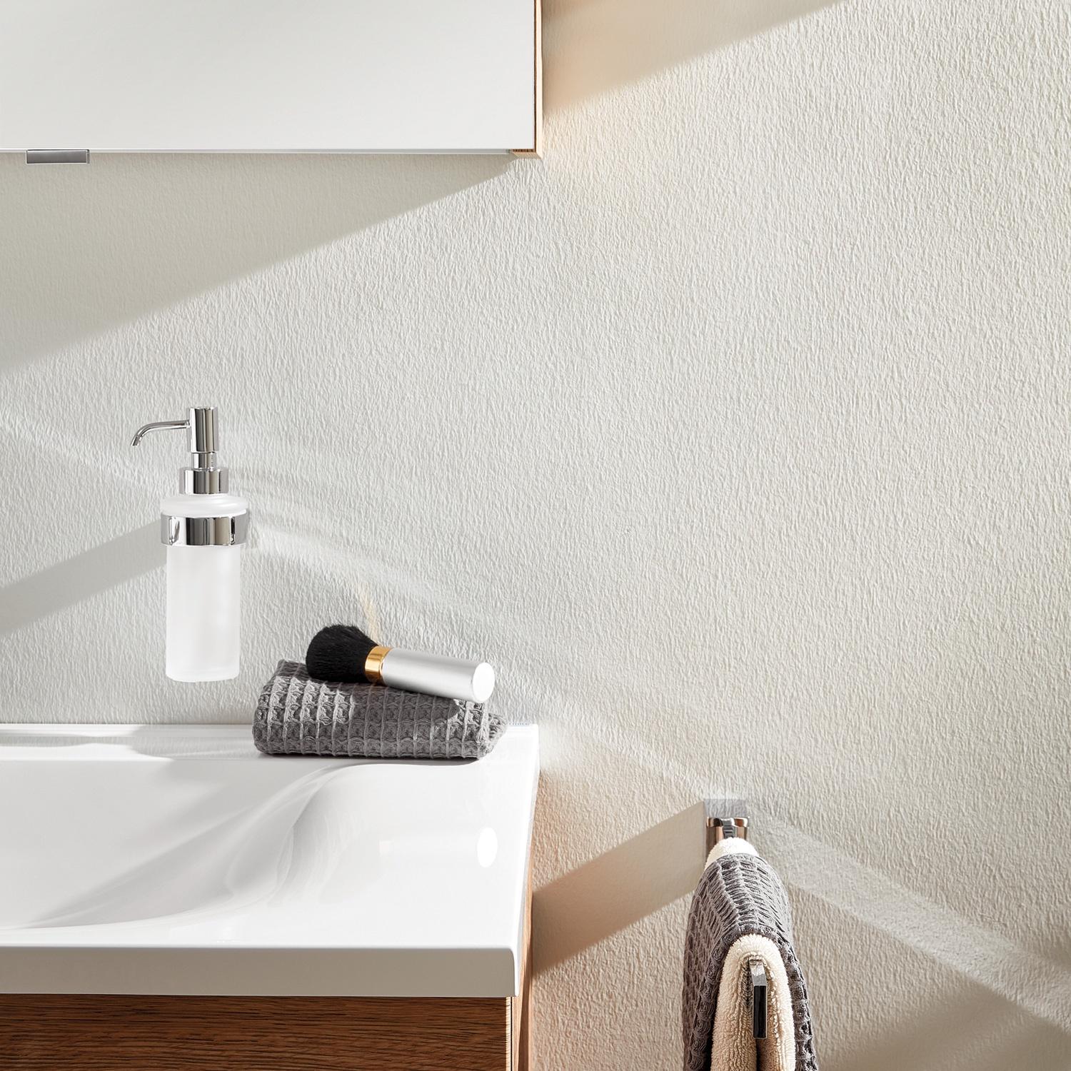 polished chrome soap dispenser