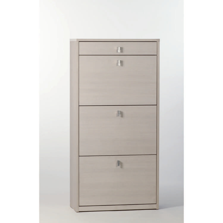 Nameeks Shoe Rack Collection 24-9/10" 15 Pair Shoe Rack with Double-Depth Doors