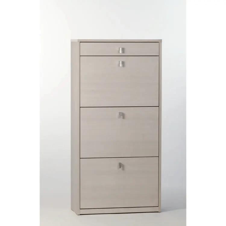 Nameeks Shoe Rack Collection 24-9/10" 15 Pair Shoe Rack with Double-Depth Doors by Nameeks