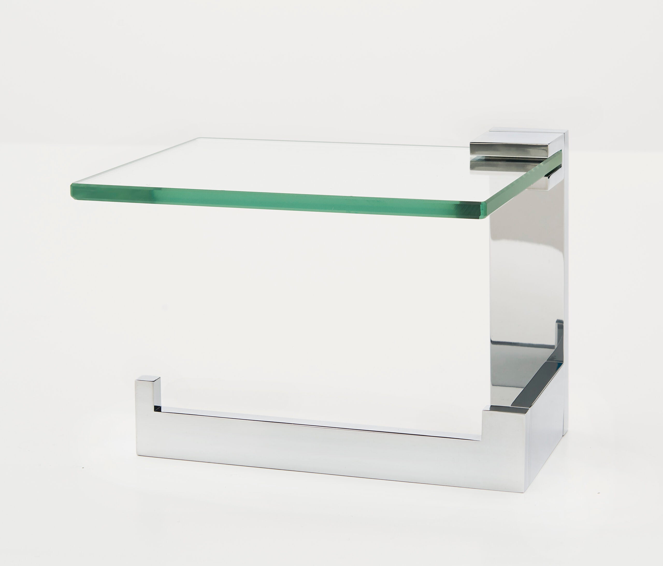 polished chrome tissue holder