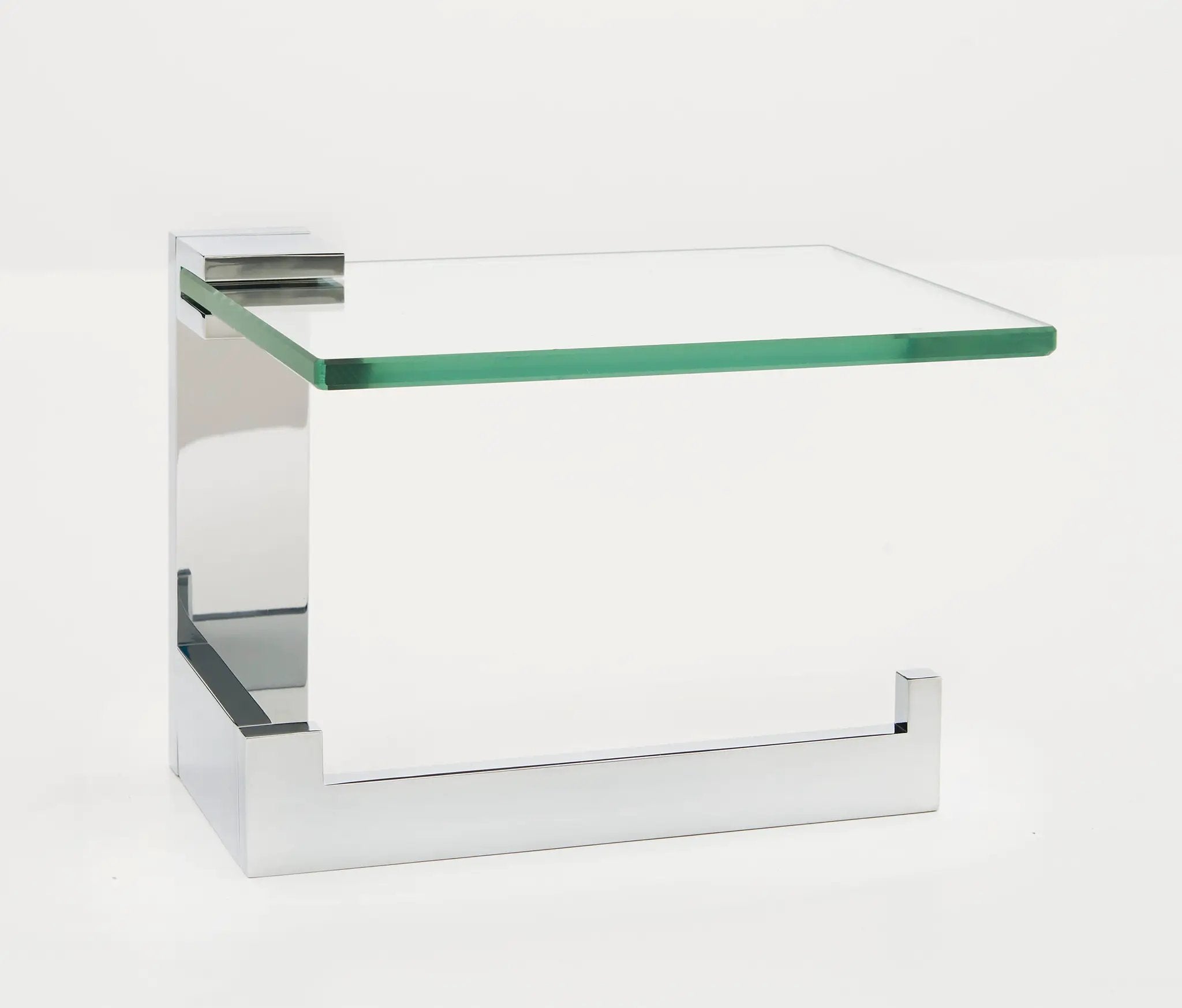 polished chrome tissue holder