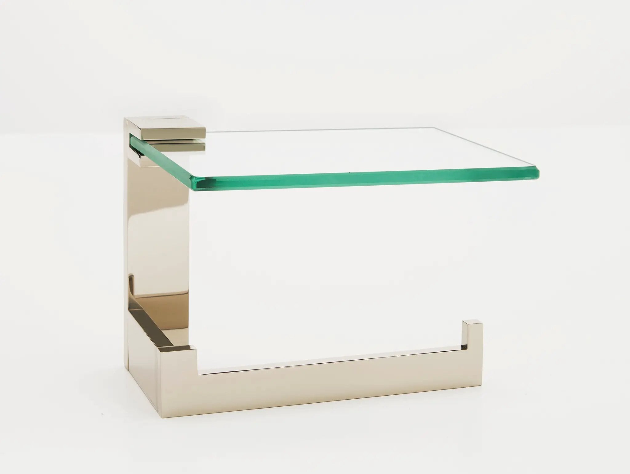 Alno Linear Right Hand Single Post Tissue Holder w/ Glass Shelf by Alno